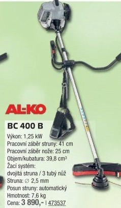 Křovinořez benzinový AL-KO BC 400 B