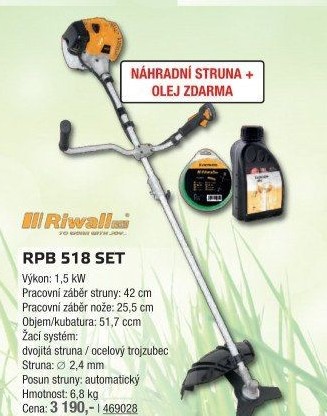 Křovinořez benzinový Riwall RPB518