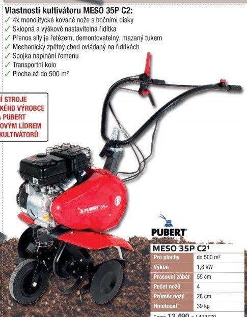 Kultivátor benzinový Pubert MESO 35P C2