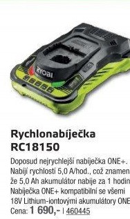 Rychlonabíječka baterií Ryobi