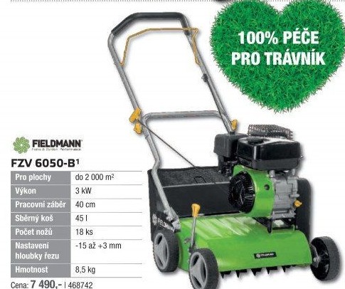 Vertikutátor benzinový Fieldmann FZV6050B