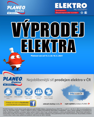 akční leták Planeo Elektro 15.3.2021-18.3.2021