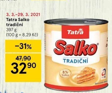 Mléko kondenzované Salko Tatra