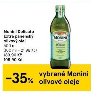 Olivový olej extra panenský Delicato Monini
