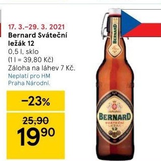 Pivo světlý ležák 12° SvátečníBernard