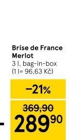 Víno Merlot Brise de France - bag in box
