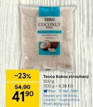 Kokos strouhaný Tesco