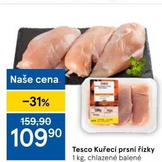 Kuřecí prsní řízky Tesco