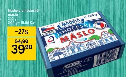 Máslo Jihočeské Madeta