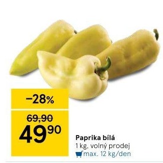 Paprika bílá