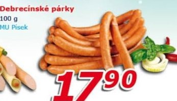 Párky debrecínské Maso uzeniny Písek