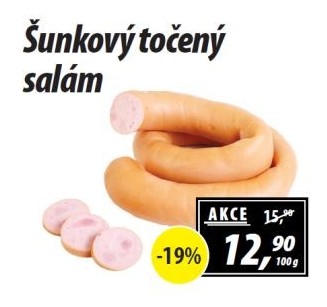 Salám šunkový točený