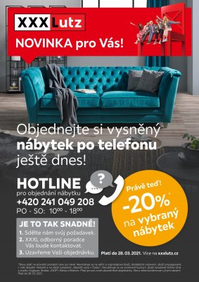 akční leták XXXLutz 22.3.2021-28.3.2021