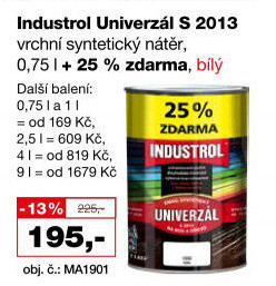 Nátěr na kov a dřevo Univerzál lesk Industrol
