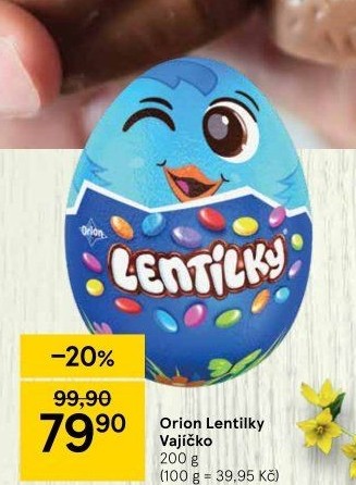Čokoládové vajíčko s lentilkami Orion