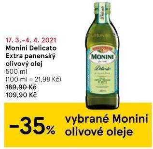 Olivový olej extra panenský Delicato Monini