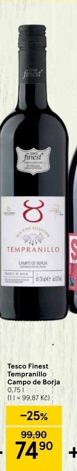 Víno Tempranillo Tesco Finest