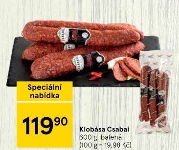 Čabajská klobása Csabai Csabahús