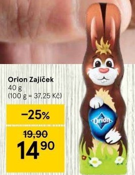 Čokoládový zajíc Orion