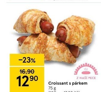 Croissant s párkem