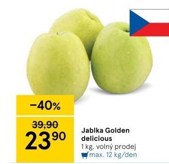 Jablka Golden Delicious