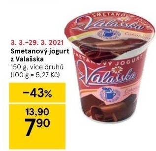 Jogurt smetanový ochucený z Valašska Mlékárna Valašské Meziříčí