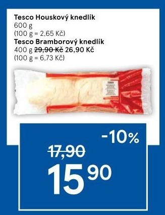 Knedlík houskový Tesco