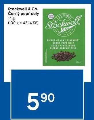 Koření Pepř černý celý Stockwell &amp