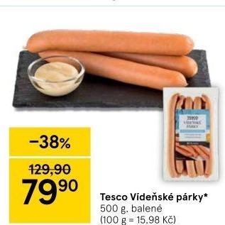 Párky vídeňské Tesco