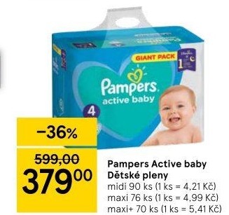 Pleny dětské Active Baby Pampers