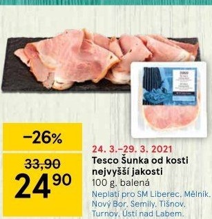 Šunka od kosti nejvyšší jakosti Tesco