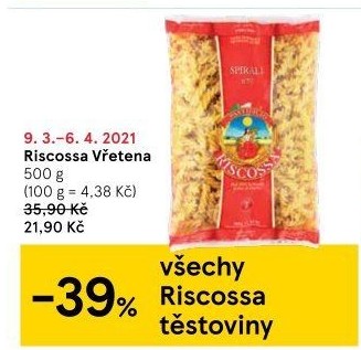 Těstoviny Riscossa
