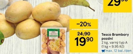 Brambory pozdní A Tesco
