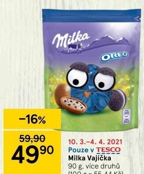 Čokoládová vajíčka mini Milka