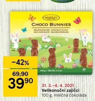 Čokoládoví zajíčci Excelcium