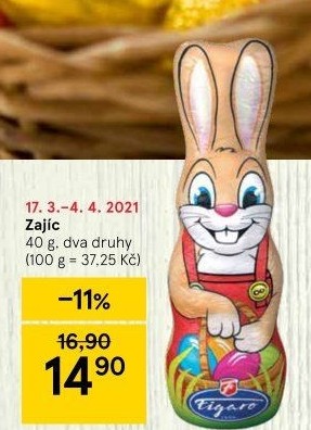 Čokoládový zajíc Figaro