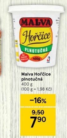 Hořčice plnotučná Malva