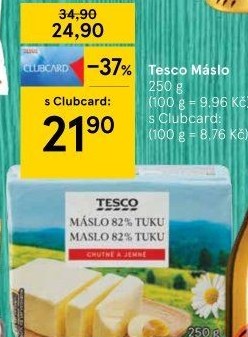 Máslo Tesco
