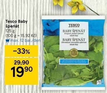 Špenát baby Tesco