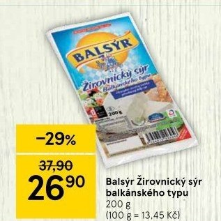 Sýr Balsýr Mlékárna Žirovnice