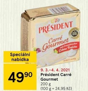 Sýr Carré Gourmet Président