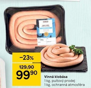 Vinná klobása Tesco