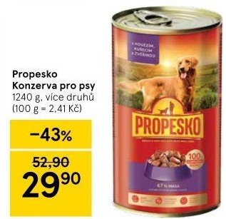 Konzerva pro psy Propesko