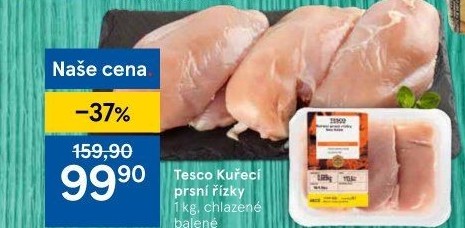 Kuřecí prsní řízky Tesco