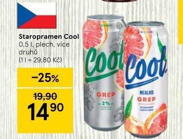 Pivo ochucené Staropramen Cool