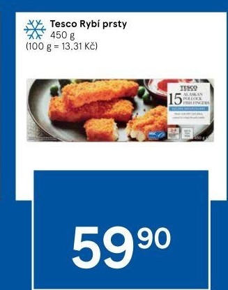 Rybí prsty mražené Tesco