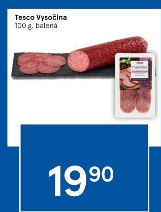 Salám Vysočina Tesco