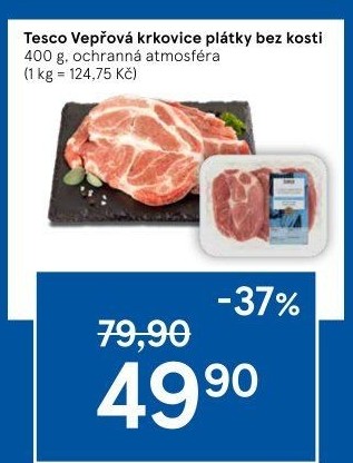 Vepřová krkovice bez kosti Tesco