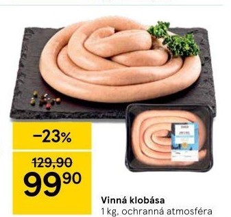 Vinná klobása Tesco