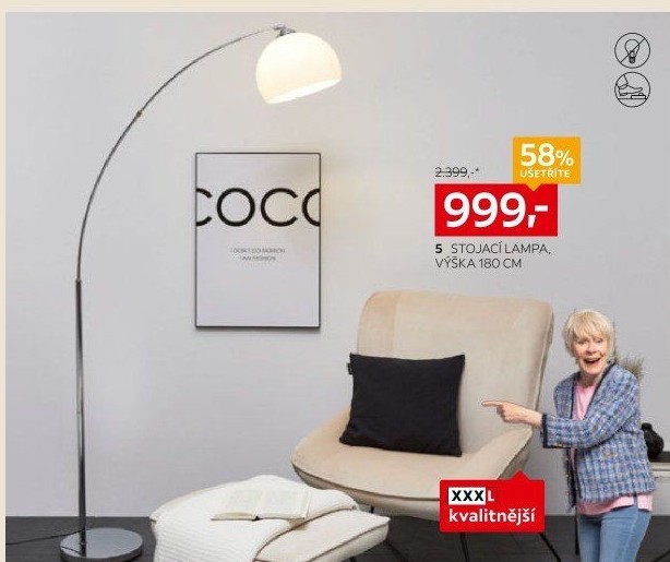 STOJACÍ OBLOUKOVÉ SVÍTIDLO